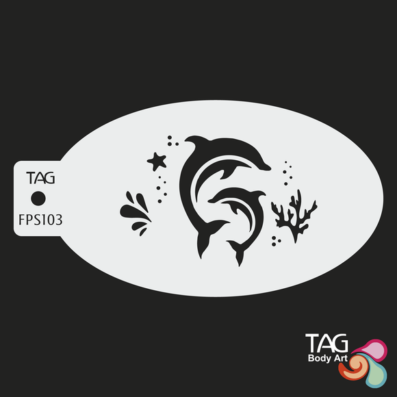 TAG Face Painting Stencil- FPS103- Dolphin Dance