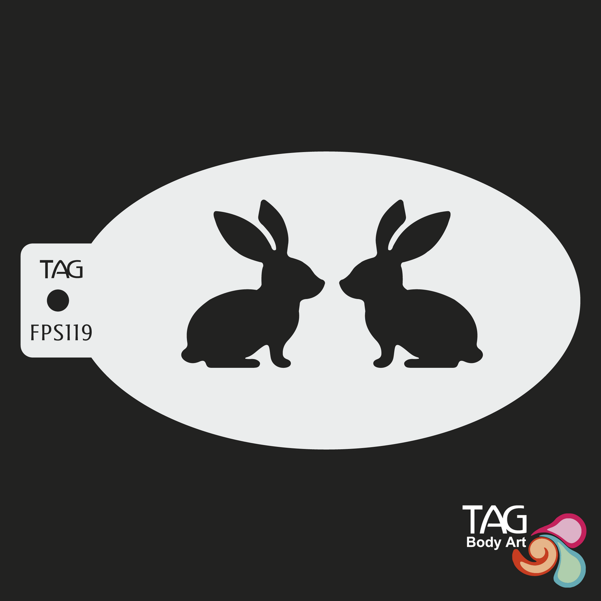 Skin Tag On Rabbit TAG Face Painting Stencil- FPS119- Rabbits – The Face Paint Store