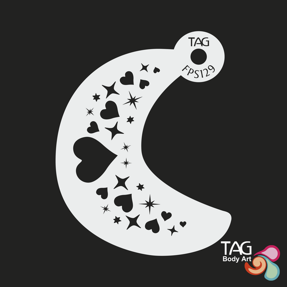TAG Face Painting Stencil -FPS129 Hearts & Sparkles