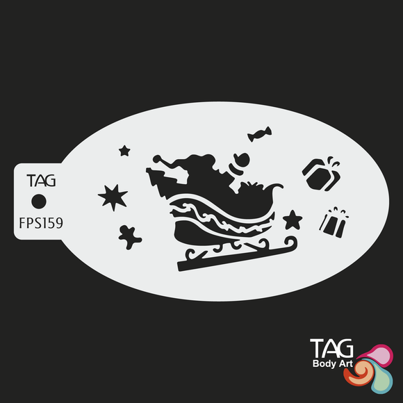 TAG Face Painting Stencil-FPS159 Santa's Sleigh