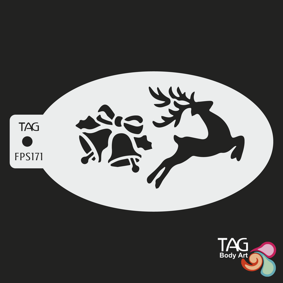 TAG Face Painting Stencil-FPS171 Reindeer Bells