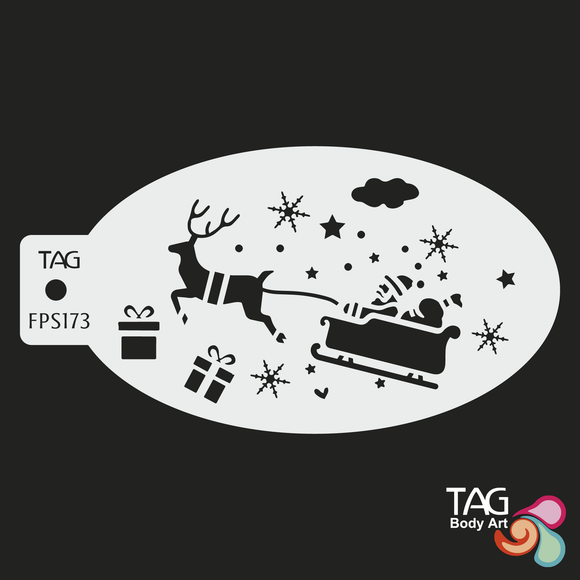 TAG Face Painting Stencil-FPS173 Santas Reindeer