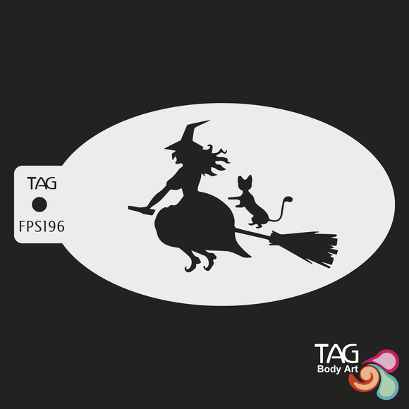 TAG Face Painting Stencil-FPS196 Flying Witch