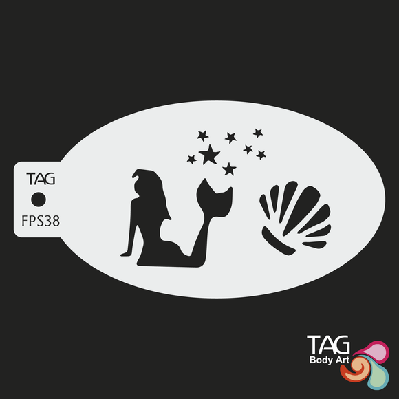 TAG Face Painting Stencil-FPS38 Mermaid Fantasy