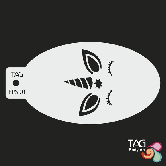TAG Face Painting Stencil-FPS90 Unicorn Princess