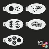TAG Face Painting Stencil Pack- Boys
