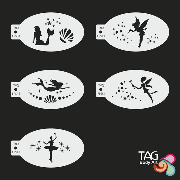 TAG Face Painting Stencil Pack- Girls