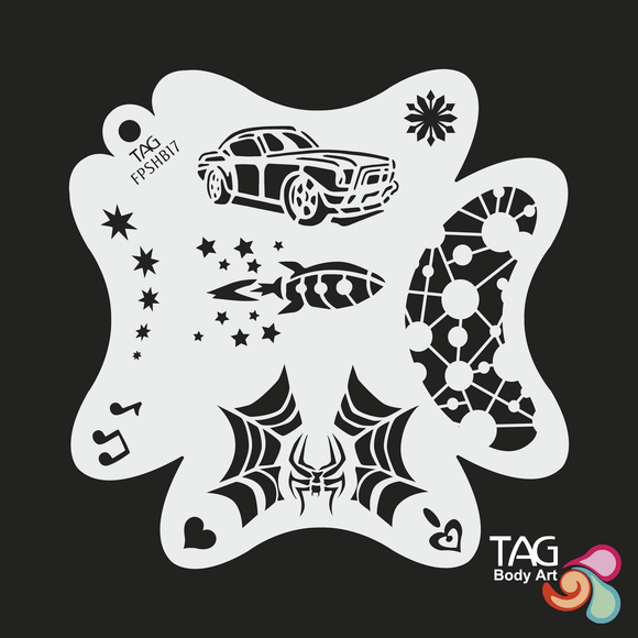 TAG Face Painting Stencil -FPSHB17 Rocket Rebels