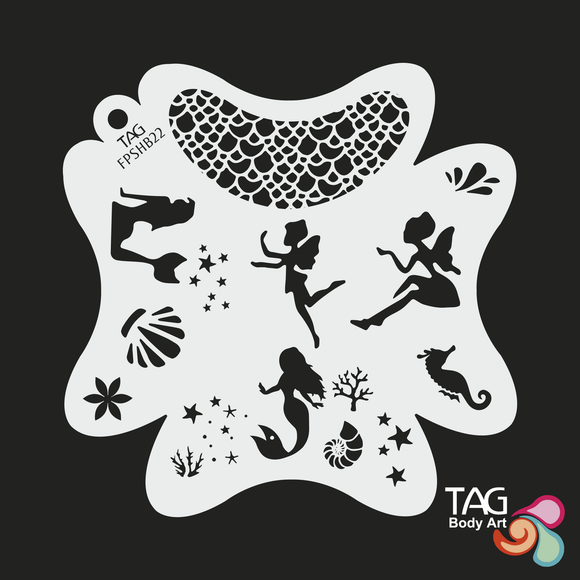TAG Face Painting Stencil -FPSHB22 Enchanted Ocean