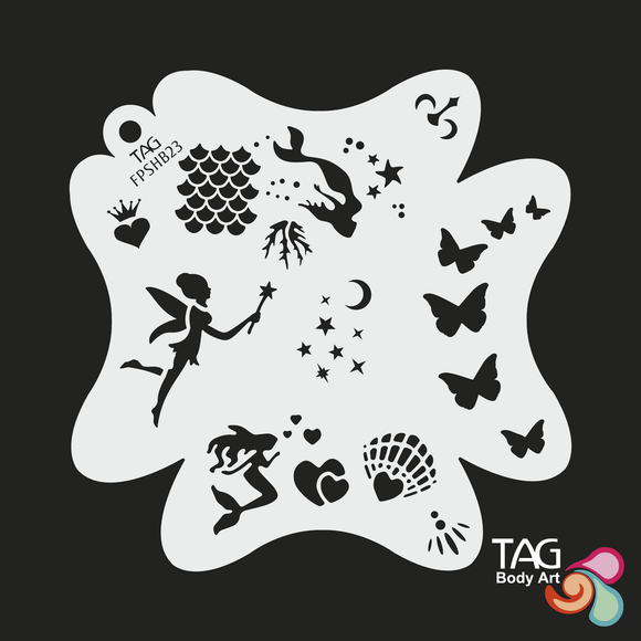 TAG Face Painting Stencil -FPSHB23 Fairy Wishes & Ocean Kisses
