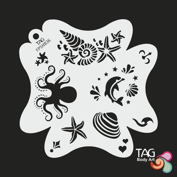 TAG Face Painting Stencil -FPSHB36 Ocean Wonders
