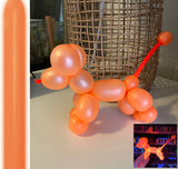 DTX (Sempertex) 260 Modelling Balloon Neon Orange pack of 50 - Bright under normal light, glows under blacklight