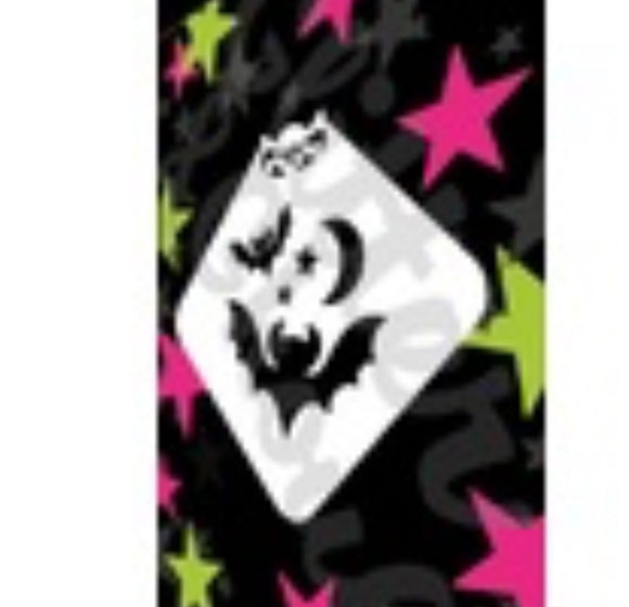 Glitter and Ghouls Face Painting Stencil- 689- bats mini