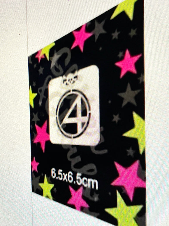 Glitter and Ghouls Face Painting Stencil- Fantastic Four
