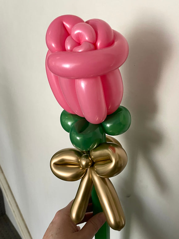 Handmade Single Longstem  Ballloon Rose-choose your colour
