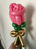 Handmade Single Longstem  Ballloon Rose-choose your colour