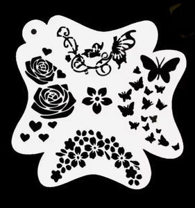 AB face painting stencil- Garden Flowers eye designs and crowns