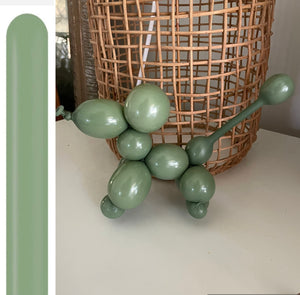 Kalisan 260 twisting balloons Eucalyptus Green- Pack of 100