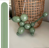 Kalisan 260 twisting balloons Eucalyptus Green- Pack of 100