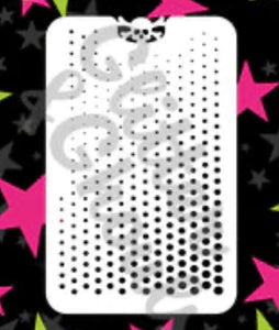 Glitter and Ghouls Face Painting Stencil- 619- comic halftone petite