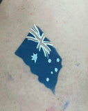 Glitter and Ghouls Face Painting Stencil- 749- 3D Australia flag and elements