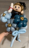 Graduation bouquet with mini me graduate 👩‍🎓