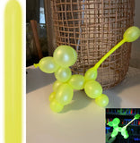 DTX (Sempertex) 260 Modelling Balloon Neon Yellow pack of 50 - Bright under normal light, glows under blacklight