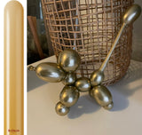 Kalisan 260 twisting balloons Mirror (Chrome) Gold Pack of 50