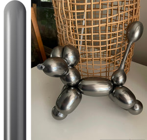 Kalisan 260 Modelling Balloons Mirror Space Grey (Chrome) pack of 50