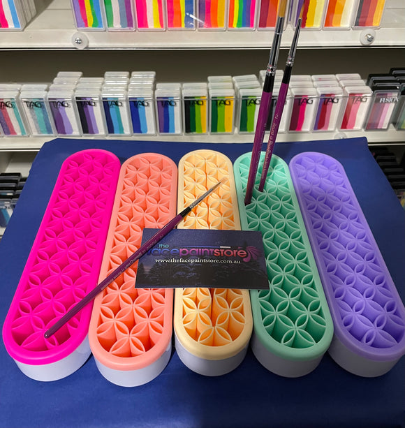 Silicon brush stand/ holder- Ruby Red