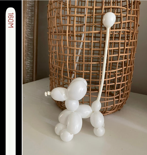 Kalisan 160 twisting balloons White Pack of 100