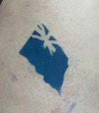 Glitter and Ghouls Face Painting Stencil- 749- 3D Australia flag and elements