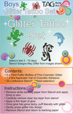 TAG Glitter Tattoo Kit- "Boys" Pack