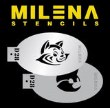 Milena Face Painting stencils- cat set D28