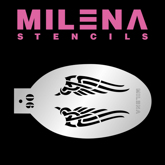 MILENA STENCILS | Face Painting Stencil - Wings 06
