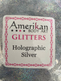Overstocked- Cosmetic glitter in jar- Holographic Silver- approx 30ml
