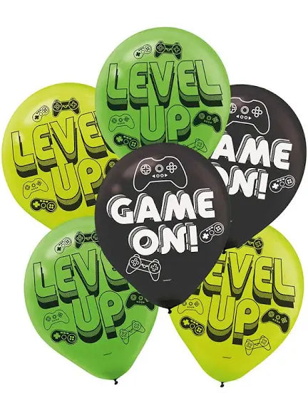 Level up- Game on balloons pack of 6