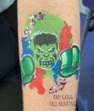 Glitter and Ghouls Face Painting Stencil- Superheroes