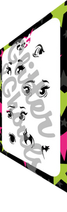 Glitter and Ghouls Face Painting Stencil- 841- Anime Eyes