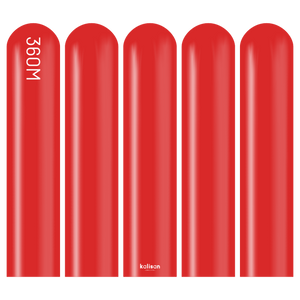 Kalisan 360 twisting balloons Red- pack of 50