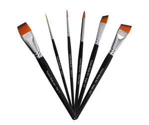 Fusion body art- face painting brushes- set of 6