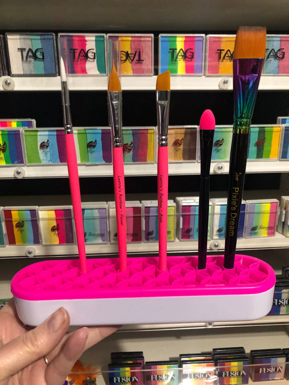 Silicon brush stand/ holder Pink