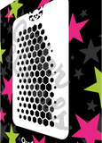 Glitter and Ghouls Face Painting Stencil- Halftone Honeycomb