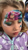 Glitter and Ghouls Face Painting Stencil- Pixie Face Profile