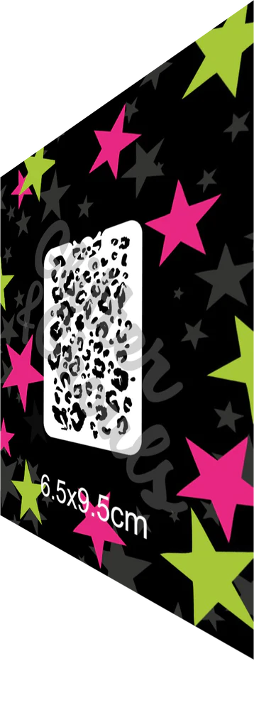 Glitter and Ghouls Face Painting Stencil- Cheetah Print