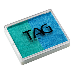 Tag Body Art Split Cake 50g- Pearl Teal and Pearl Sky Blue