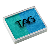Tag Body Art Split Cake 50g- Pearl Teal and Pearl Sky Blue