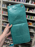 New! Easy clean, double row brush wallet and stand.