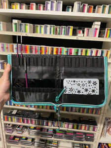 New! Easy clean, double row brush wallet and stand.