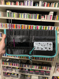 New! Easy clean, double row brush wallet and stand.